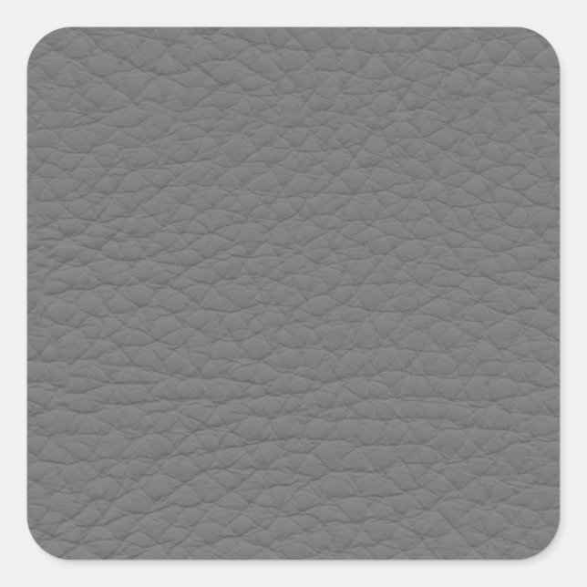 Sticker Carré Texture en cuir gris (Devant)
