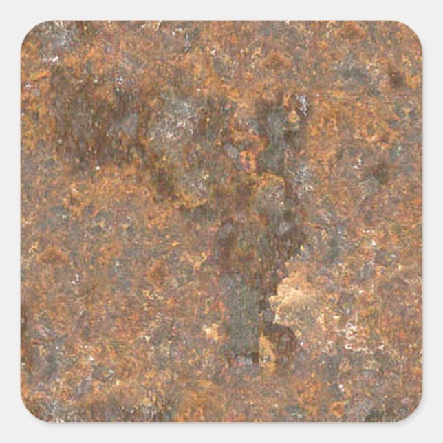 Sticker Carré Texture métallique rouillée (Devant)