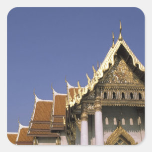 Sticker Carré Thaïlande, Bangkok. Le soleil du matin se reflète 