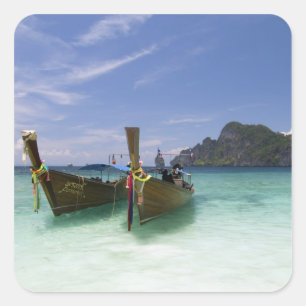 Sticker Carré Thaïlande, île de Phi Phi Don, plage de Yong Kasem
