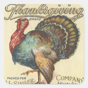 Sticker Carré Thanksgiving