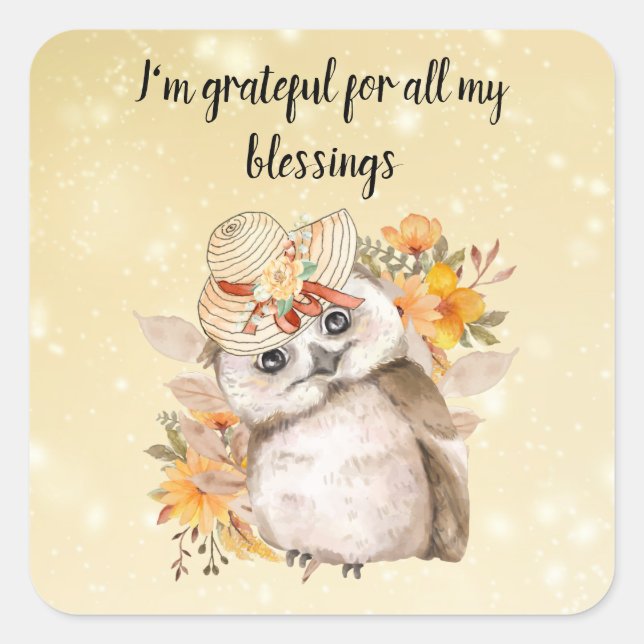 Sticker Carré Thanksgiving Decor Fall Farmhouse  (Devant)