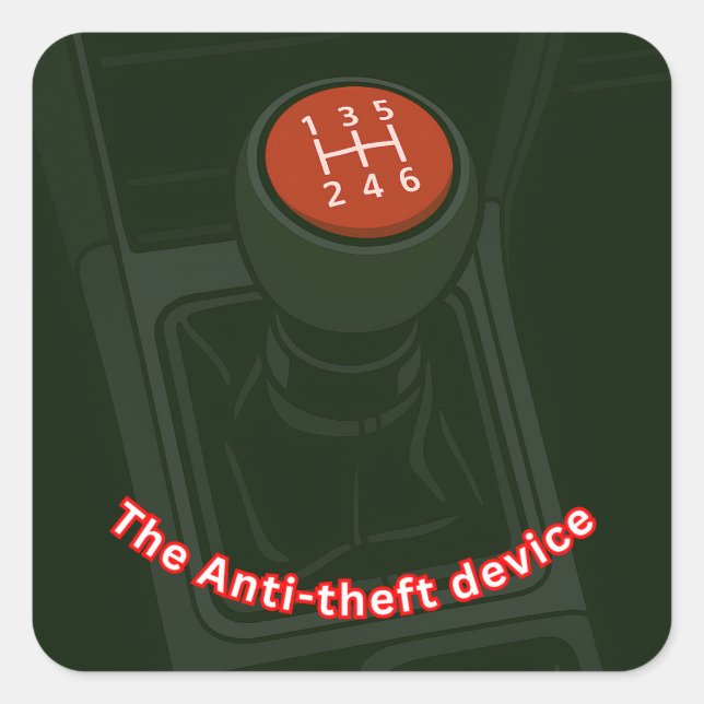 Sticker Carré The Anti-Theft Device (Devant)