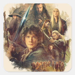 Sticker Carré The Company and Elves of Mirkwood
