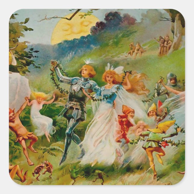 Sticker Carré “The Fairy Dance” by ES Hardy (Devant)