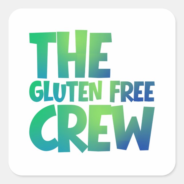 Sticker Carré The Gluten Free Crew (Devant)