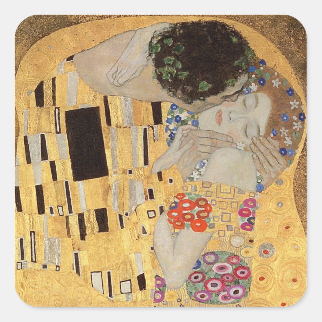 Sticker Carré The Kiss, 1907-08 2 (Devant)