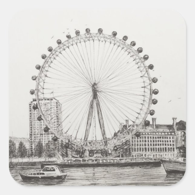Sticker Carré The London Eye 30/10/2006 (Devant)