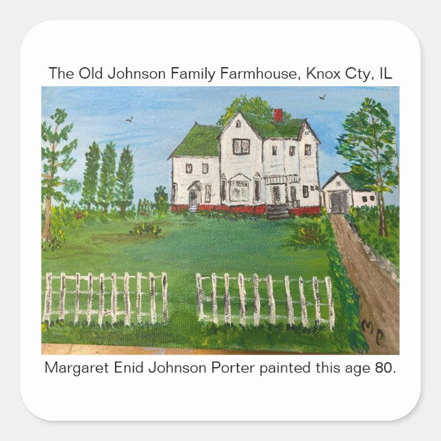 Sticker Carré The Old Johnson Family Farmhouse 2000 MEJP (Devant)