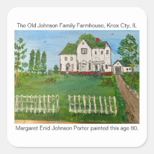 Sticker Carré The Old Johnson Family Farmhouse 2000 MEJP