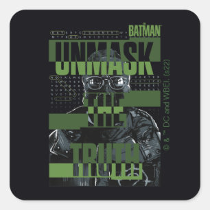 Sticker Carré The Riddler - Unmask The Truth