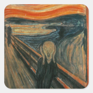 Sticker Carré The Scream - Edvard Munch