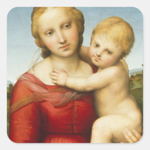 Sticker Carré The Small Cowper Madonna, c.1505