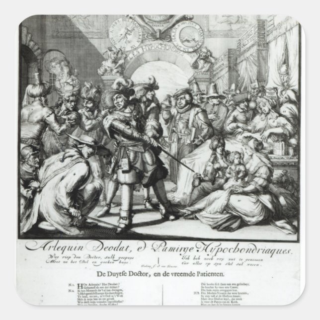 Sticker Carré The Warming Pan Baby, c.1688 (Devant)