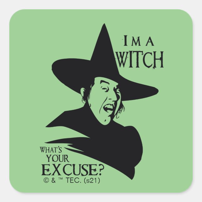 Sticker Carré The Wizard Of Oz™ | I'm A Witch (Devant)