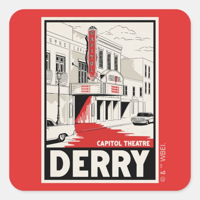 Sticker Carré Théâtre Derry Capitol (Devant)
