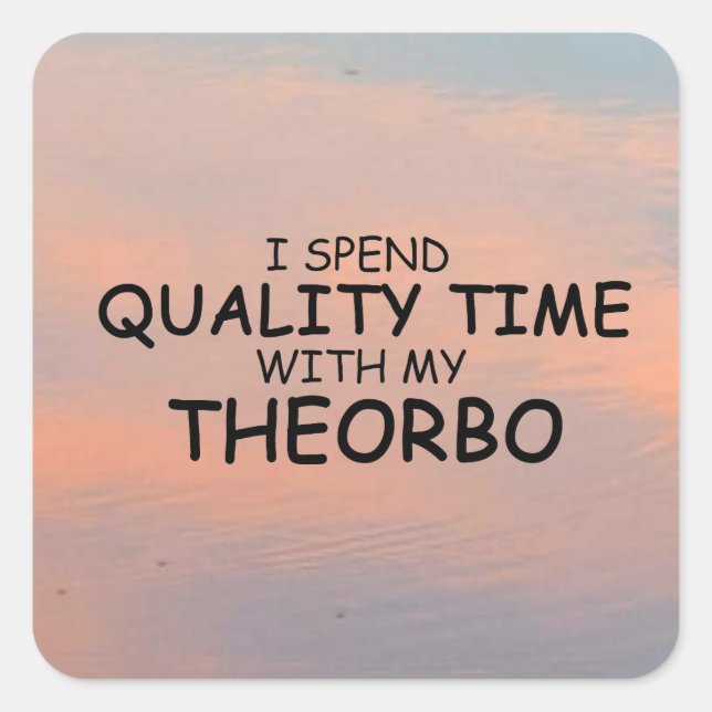 Sticker Carré Theorbo Time Quality (Devant)