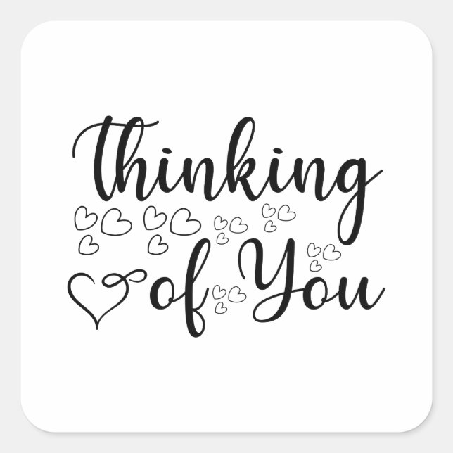 Sticker Carré Thinking of You (Devant)