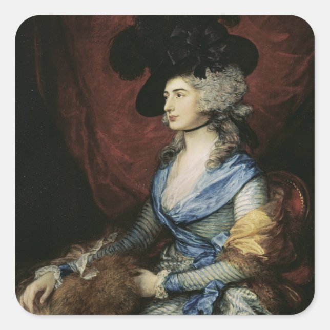 Sticker Carré Thomas Gainsborough |Mme Sarah Siddons, les acteur (Devant)