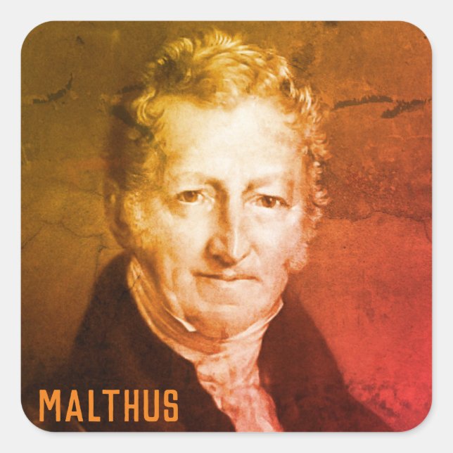 Sticker Carré Thomas R. Malthus (Devant)