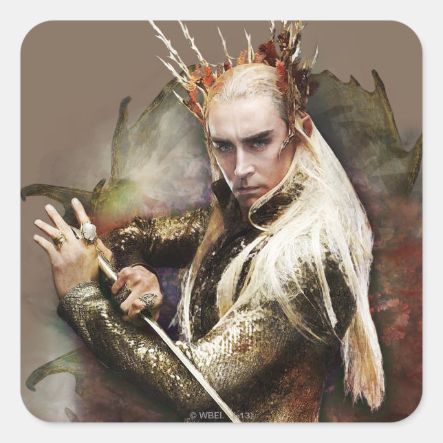 Sticker Carré Thranduil avec épée (Devant)