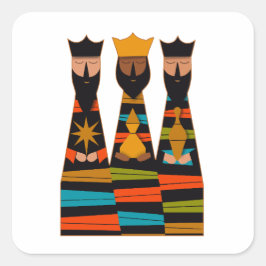 Sticker Carré Three Wise Men Modern Mid-Century