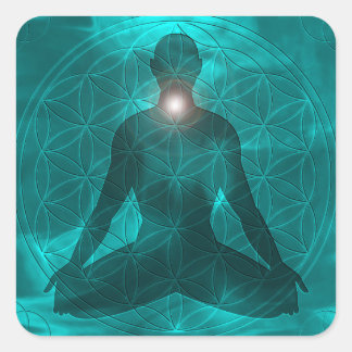 Sticker Carré Throat Chakra Vishuddha