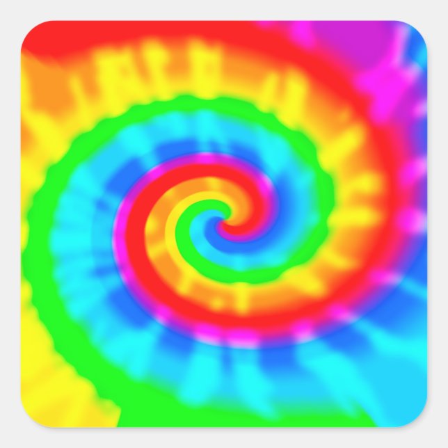 Sticker Carré Tie Dye (Devant)