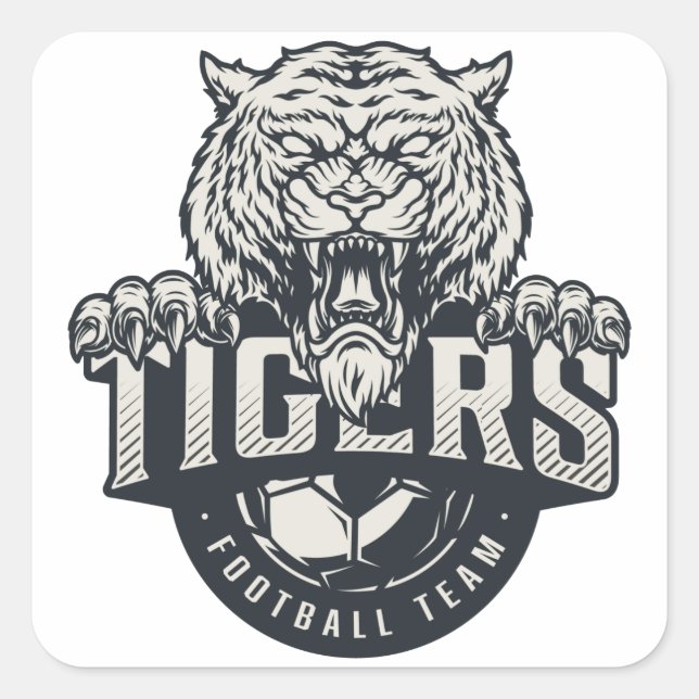 Sticker Carré Tigers Football Team (Devant)