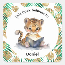 Tigre mignon lire un livre