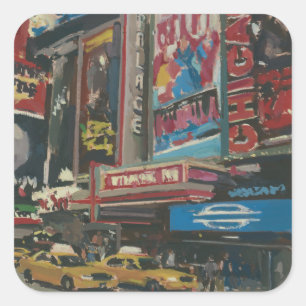 Sticker Carré Times Square lumineux 2012 de lumières