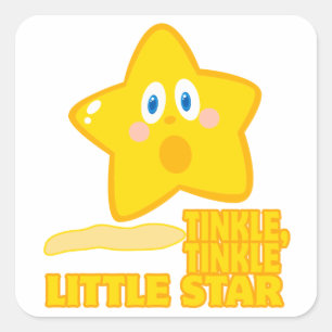 Sticker Carré tinkle drôle petite étoile