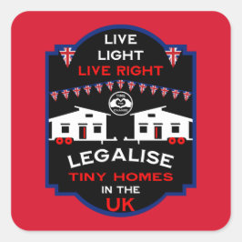Sticker Carré Tiny House UK