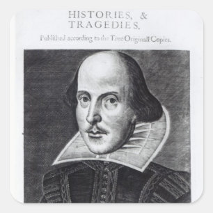 Sticker Carré Titlepage, 'M. William Shakespeares