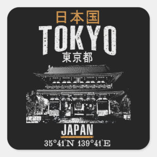 Sticker Carré Tokyo