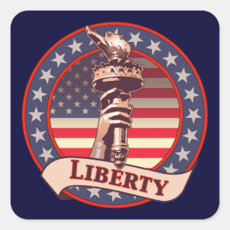 Sticker Carré Torche de la Liberté