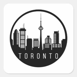 Sticker Carré Toronto City Skyline