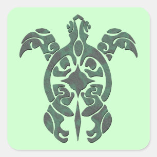 Sticker Carré Tortue