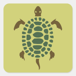 Sticker Carré Tortue