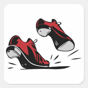 Sticker Carré Toucher Chaussures dansantes