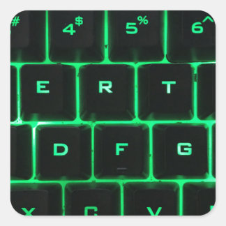 Sticker Carré Touches de clavier de l'ordinateur QWERTY