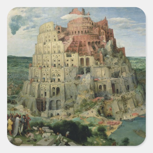 Sticker Carré Tour de Babel (Devant)