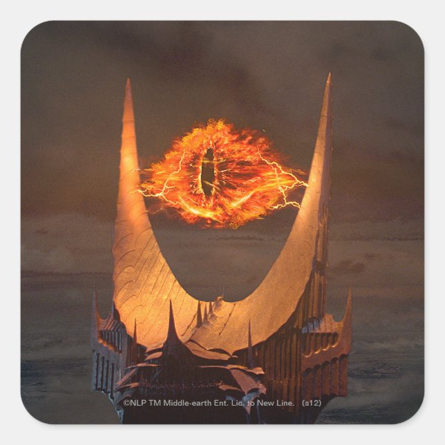 Sticker Carré Tour de l'oeil de Sauron (Devant)