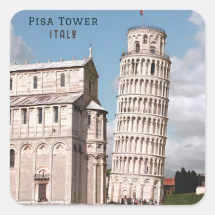 Sticker Carré Tour de Pise Italie Europe Voyage