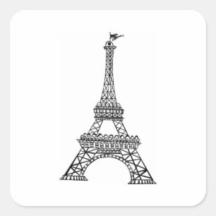 Sticker Carré Tour Eiffel
