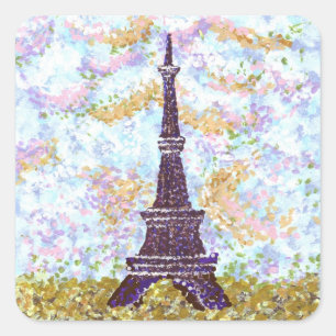 Sticker Carré Tour Eiffel