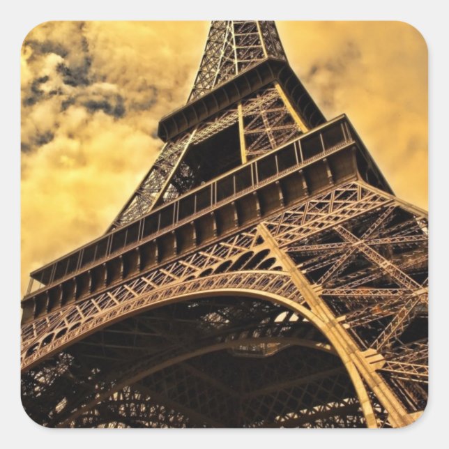 Sticker Carré Tour Eiffel à Paris France (Devant)