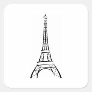 Sticker Carré Tour Eiffel de Bruxelles