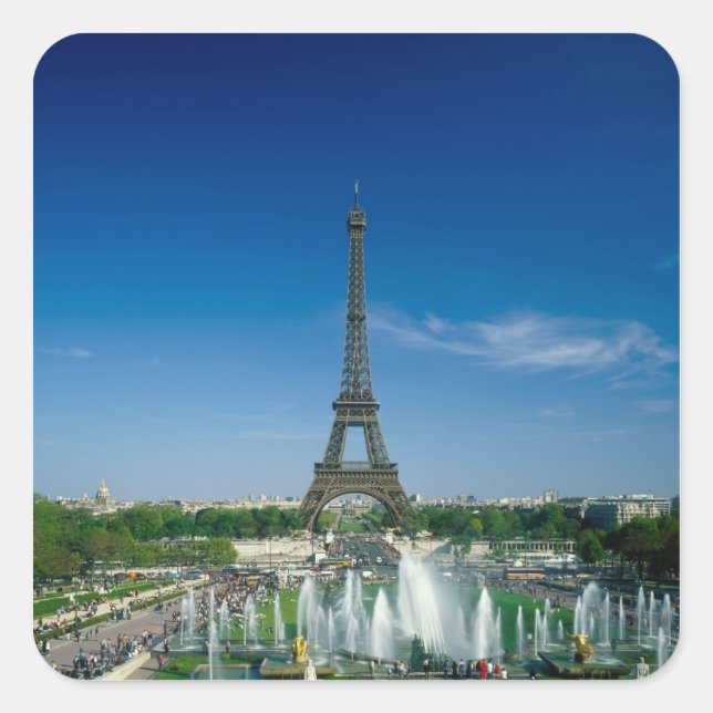 Sticker Carré Tour Eiffel, Paris, France (Devant)