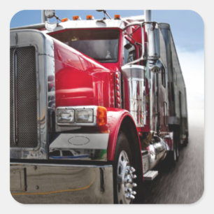 Sticker Carré Tous les camions américains
